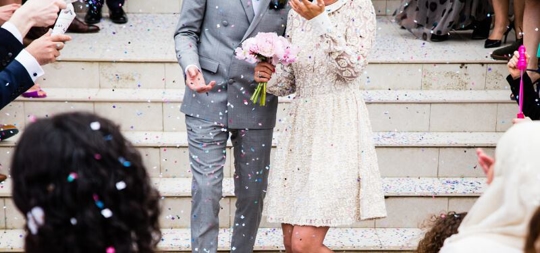 Couple after their marriage ceremony
